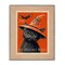 Stupell Industries Vintage Black Cat Stamp Framed Giclee, design by Arlington Prints